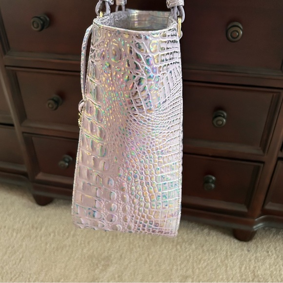 Iridescent Brahmin Ashlee Violet Wonderland Melbourne large leather tote bag 💜 - Picture 6 of 16